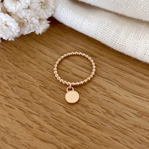 Bague "Gloria" médaillon plaqué or