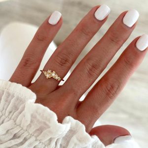 Bague "Jasmine" plaqué or