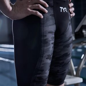 Long Maillot de Bain Homme Gris Militaire