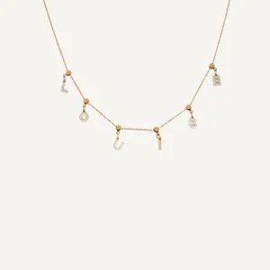 Collier Charms Initiales Personnalisés