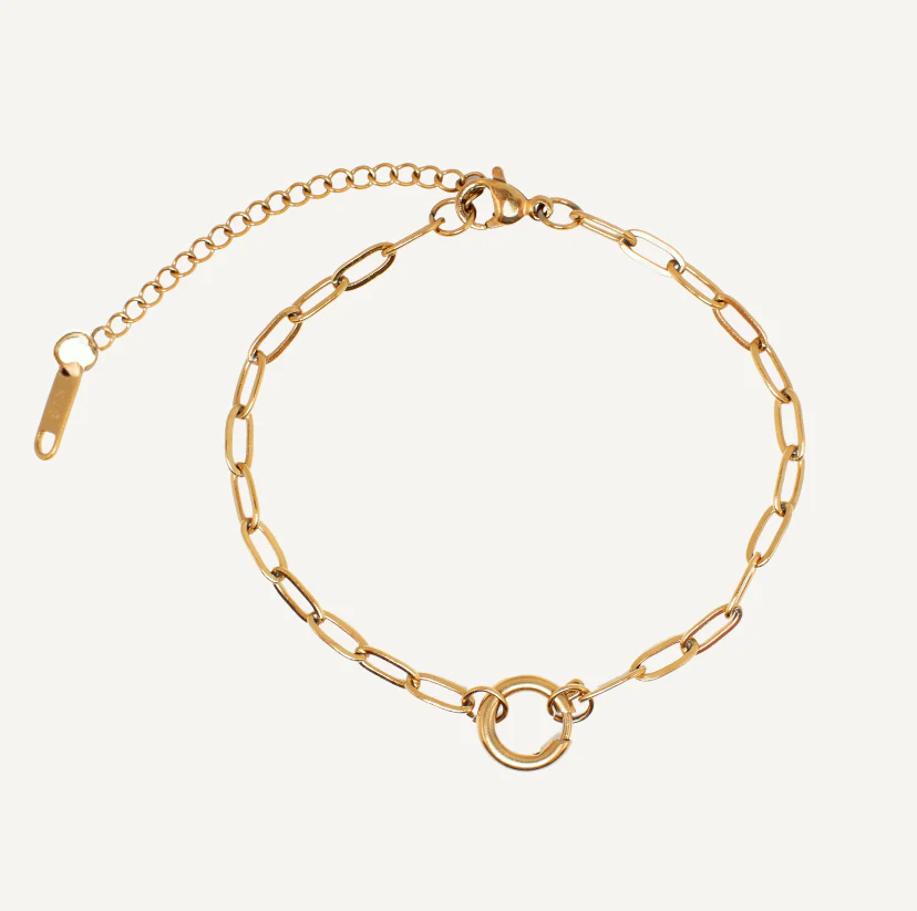 Base Bracelet Chaîne Boîte Fermoir Rond