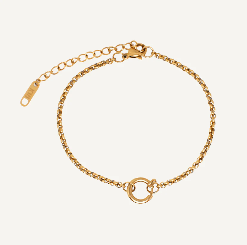 Base Bracelet Chaîne Forçat Fermoir Rond