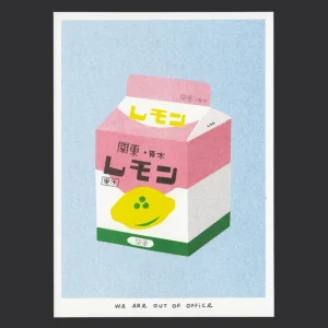 affichette art risographie Boîte de lait au citron