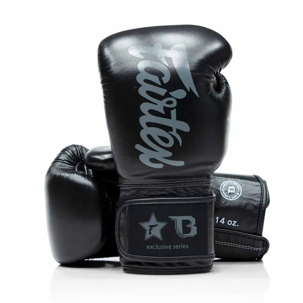 Boxhandschuhe FAIRTEX Muay Thai - FXB-BG-V2 - Schwarz