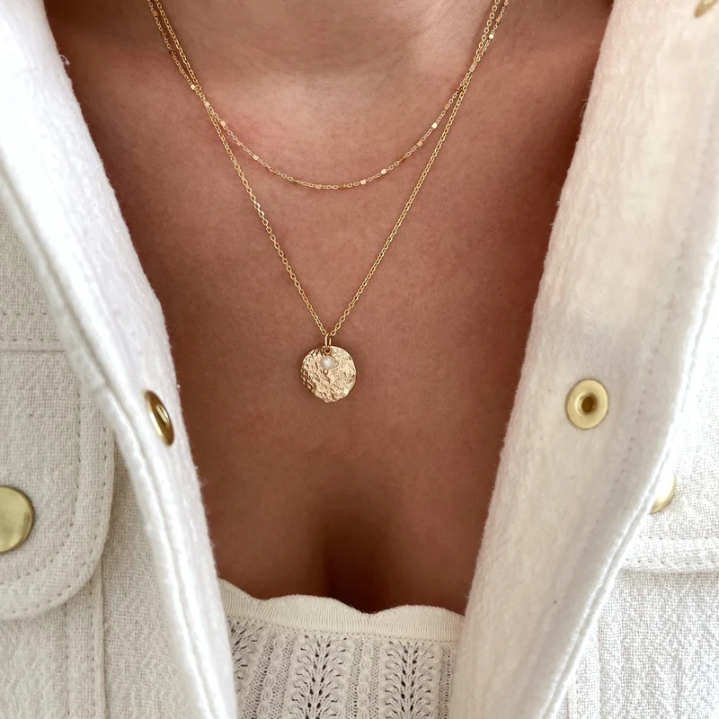 Collier "Mini Oha" plaqué or – Image 2