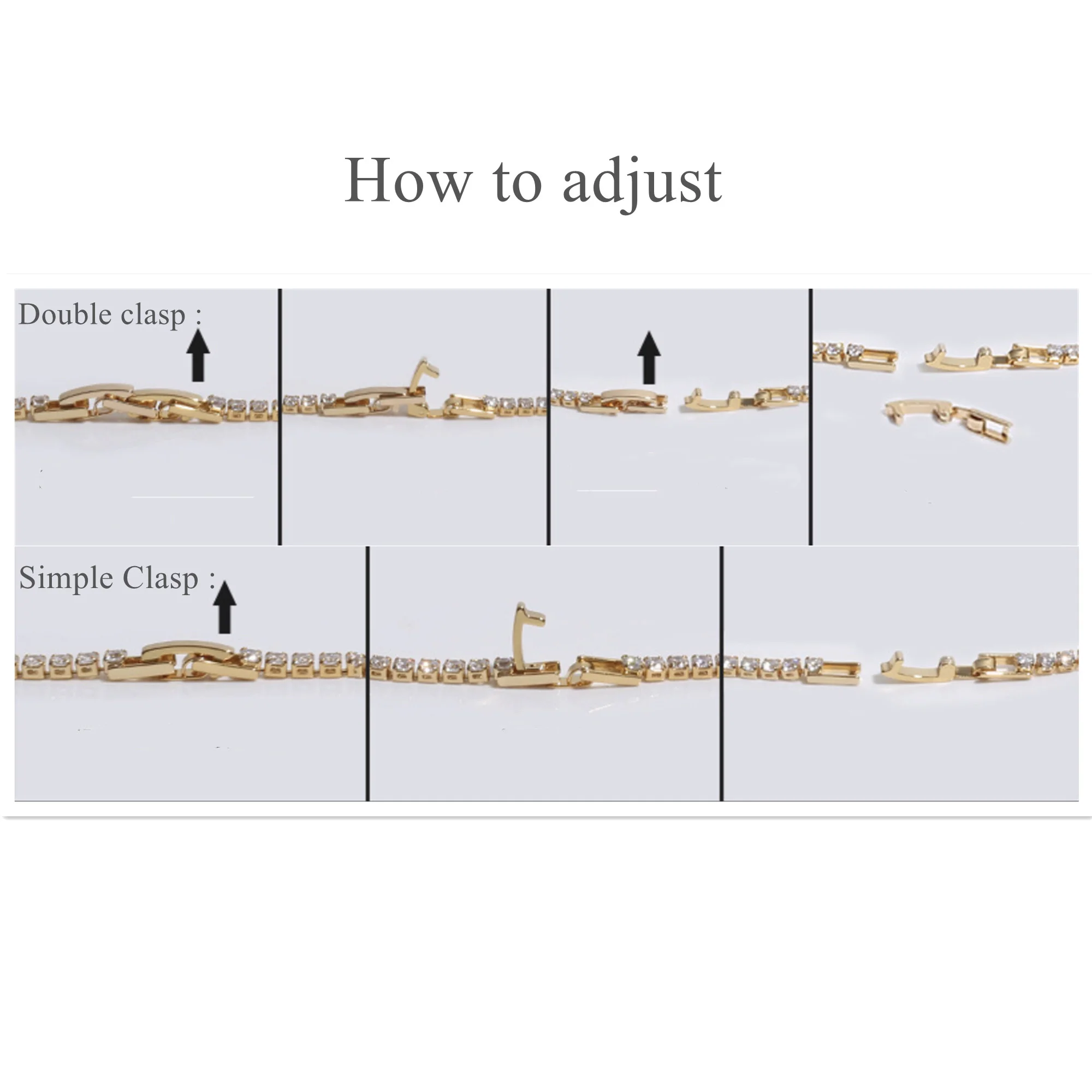 Bracelet Chaîne en Zircon Ajustable – Image 8