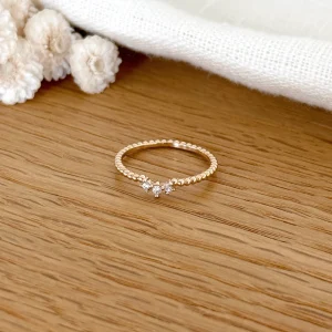 Bague "Eve" plaqué or