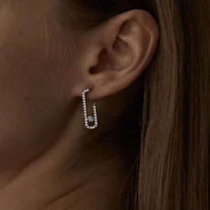 Boucles d’oreilles Puces Forme Épingle à nourrice