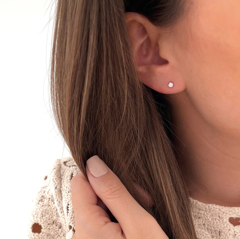 Boucles d'oreilles "Dani" argent – Image 3