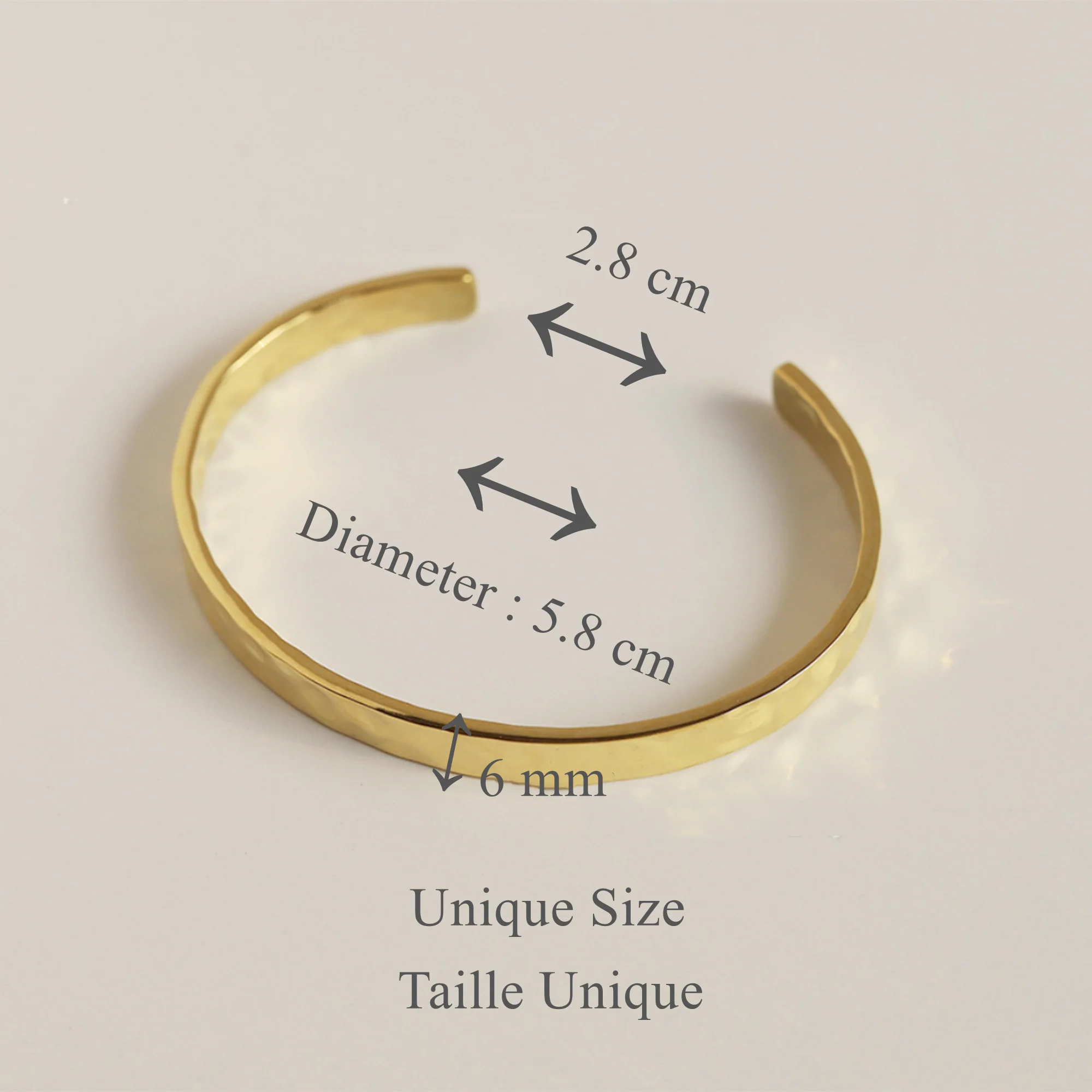 Bracelet Jonc Epais Martèle – Image 5