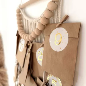 CALENDRIER DE L'AVENT - Plaqué or "Bohème Chic"