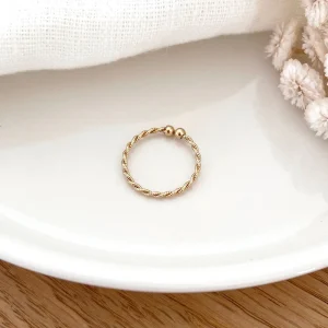 Bague "Nadège" plaqué or