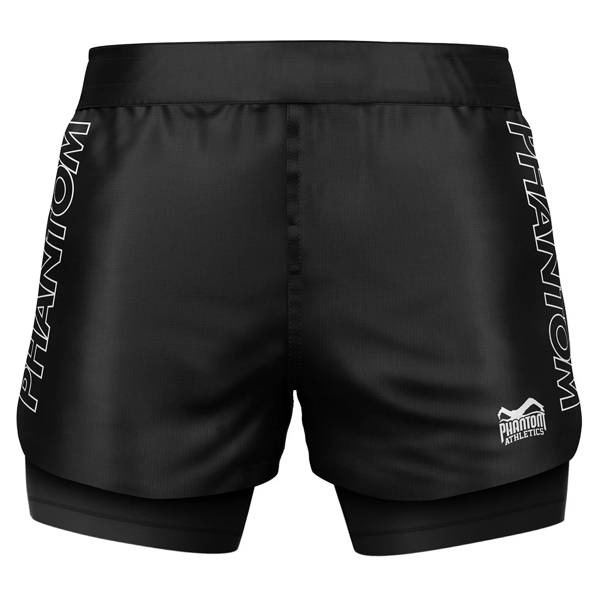 Fightshorts FUSION-R 2in1 RANKED - Weiß – Image 3