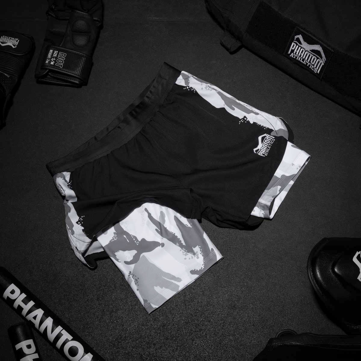 Fightshorts FUSION 2in1 Warfare - Urban Camo – Image 7