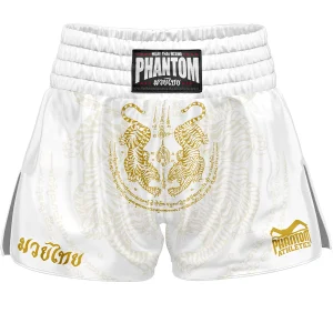 Muay Thai Shorts Sak Yant - Weiß/Gold