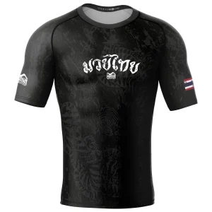 Rashguard Muay Thai - Schwarz