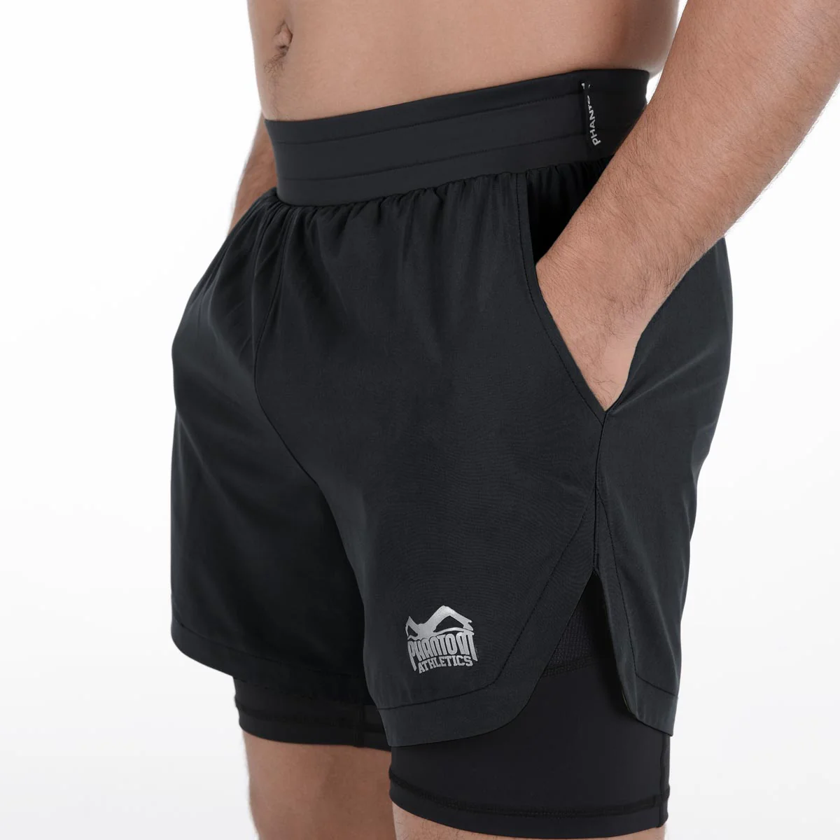 Trainingsshorts LASER 2in1 - Schwarz – Image 6
