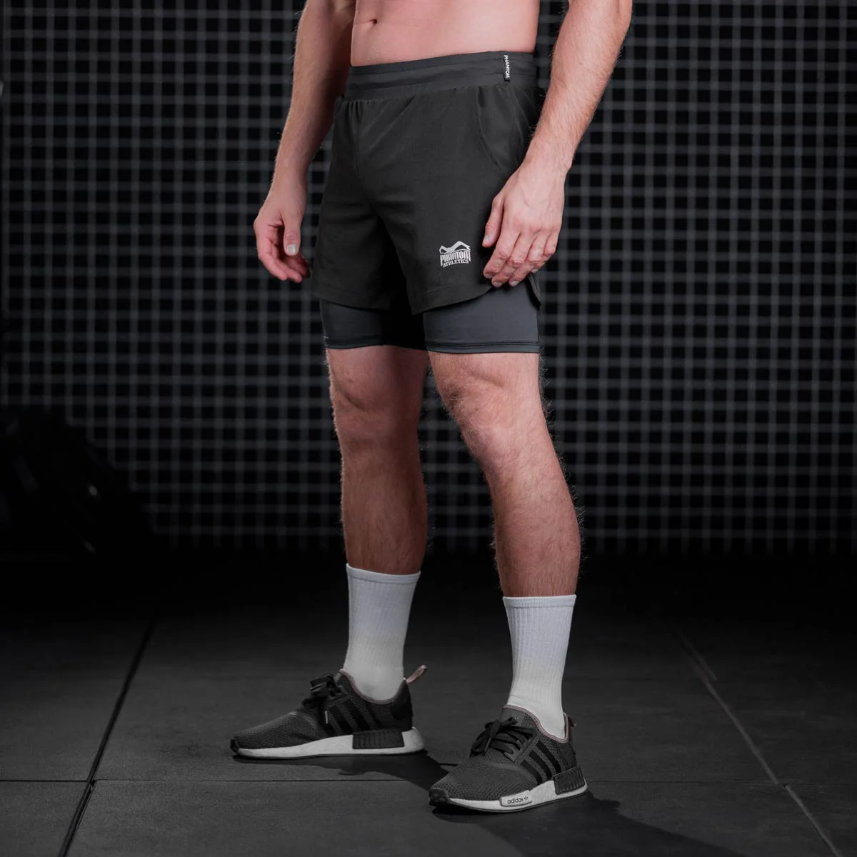 Trainingsshorts LASER 2in1 - Schwarz – Image 3