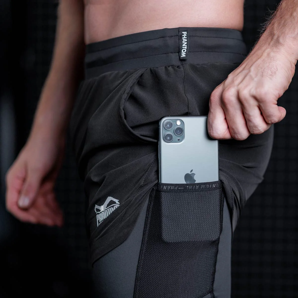 Trainingsshorts LASER 2in1 - Schwarz – Image 4