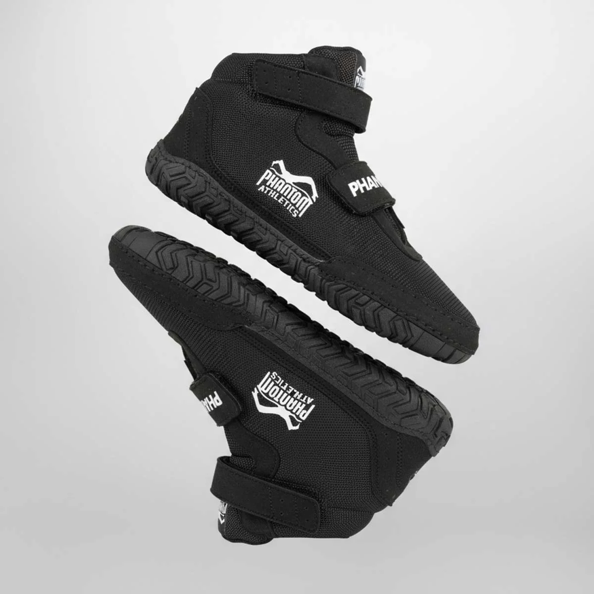 Kinder Ringerschuhe Phantom ROOKIE mit Klettverschluss - Schwarz – Image 2