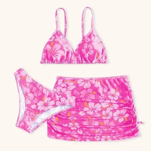 Maillot de Bain Fille Rose Floral