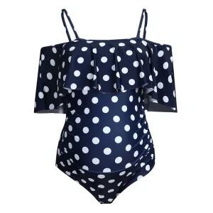Maillot de Bain Grossesse à Petit Pois