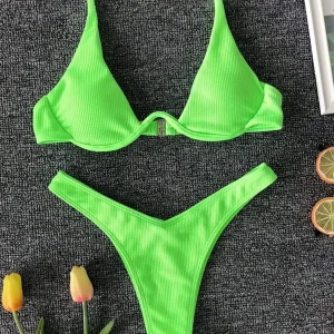 Maillot de Bain Fluo à Armatures