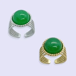 Bague AYA AGATE VERTE