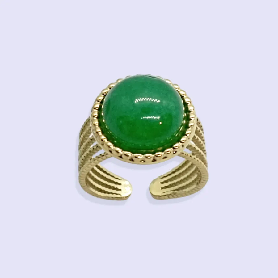 Bague AYA AGATE VERTE – Image 2