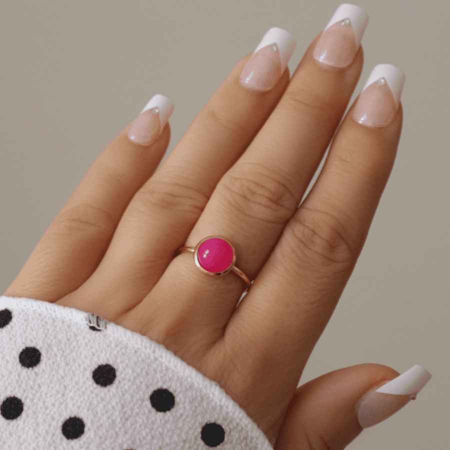 Bague ALLY AGATE ROSE – Image 2