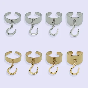 Bague Breloque FER A CHEVAL ACIER INOXYDABLE