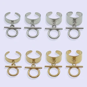 Bague BRELOQUE FERMOIR TOGGLE ACIER INOXYDABLE