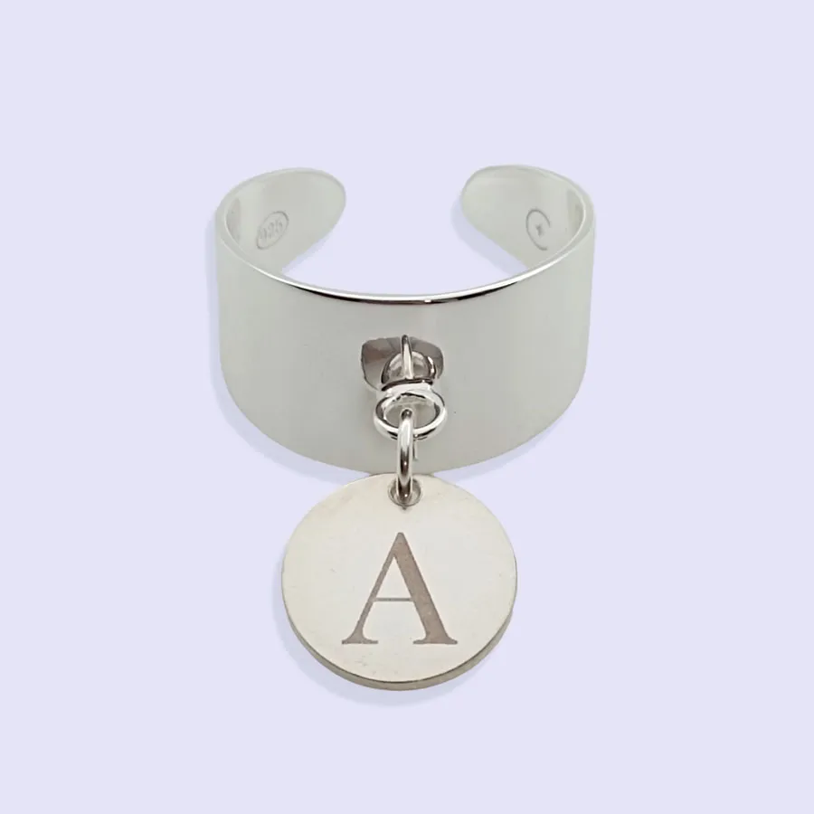 Bague ARGENT GRAVURE INITIALE