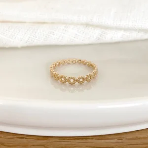 Bague "Marguerite" plaqué or
