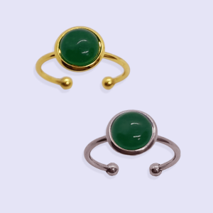 Bague ALLY AGATE VERTE