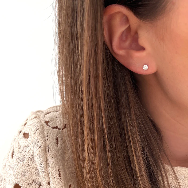 Boucles d'oreilles "Dani" argent – Image 4