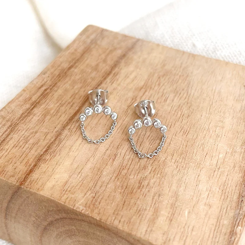 Boucles d'oreilles "Nerys" argent – Image 2