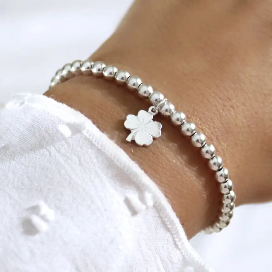Bracelet PERLES TREFLE ARGENT – Image 2