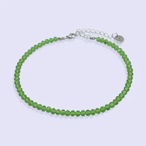 Chaîne de cheville PERLES VERTES