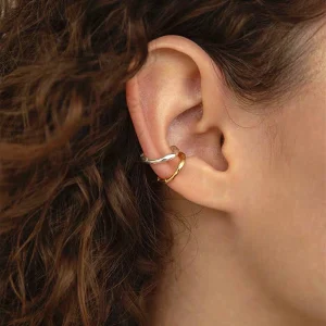 Boucle d’Oreilles Sans Perçage Martelée