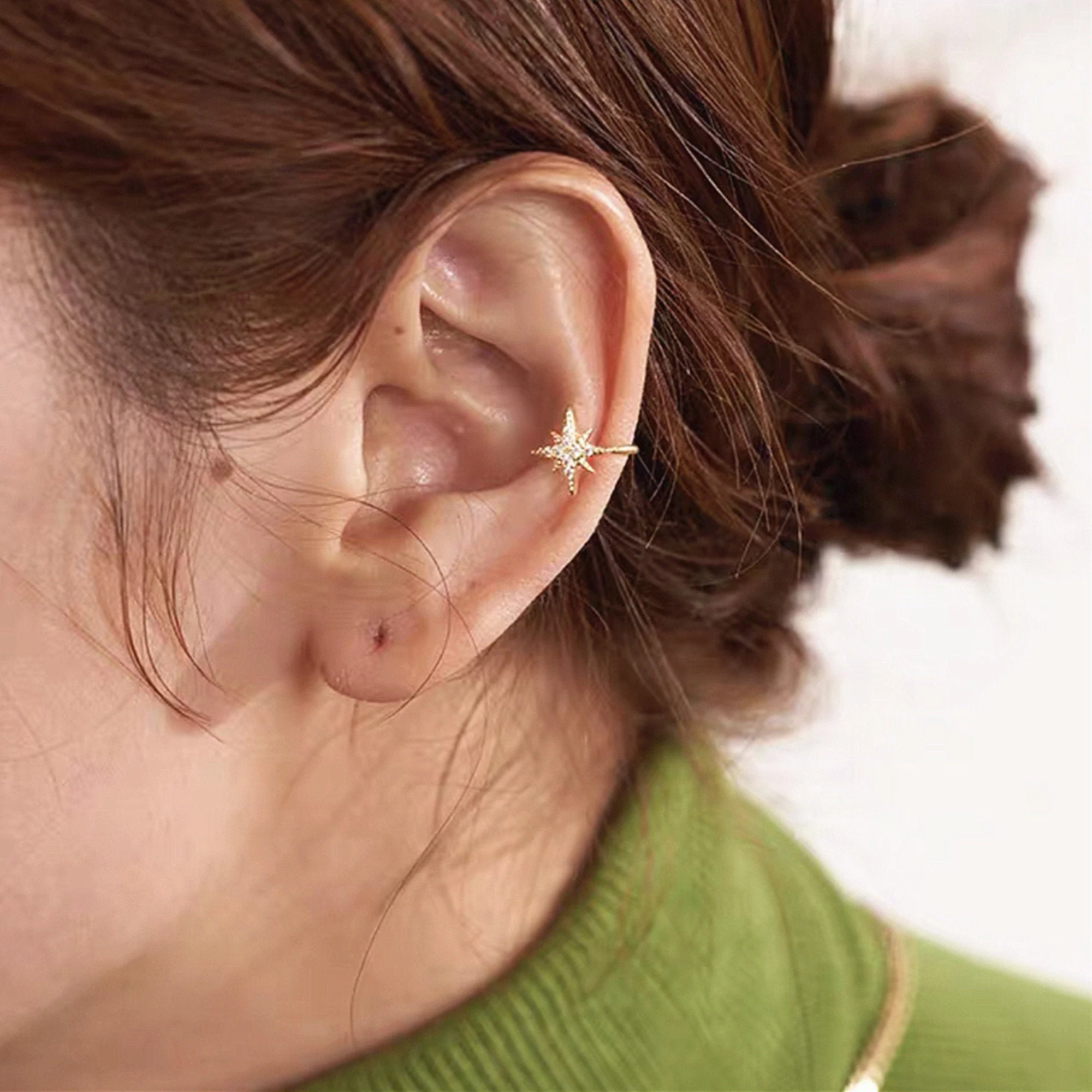 Boucle d’Oreilles Sans perçage Etoile du Nord – Image 3