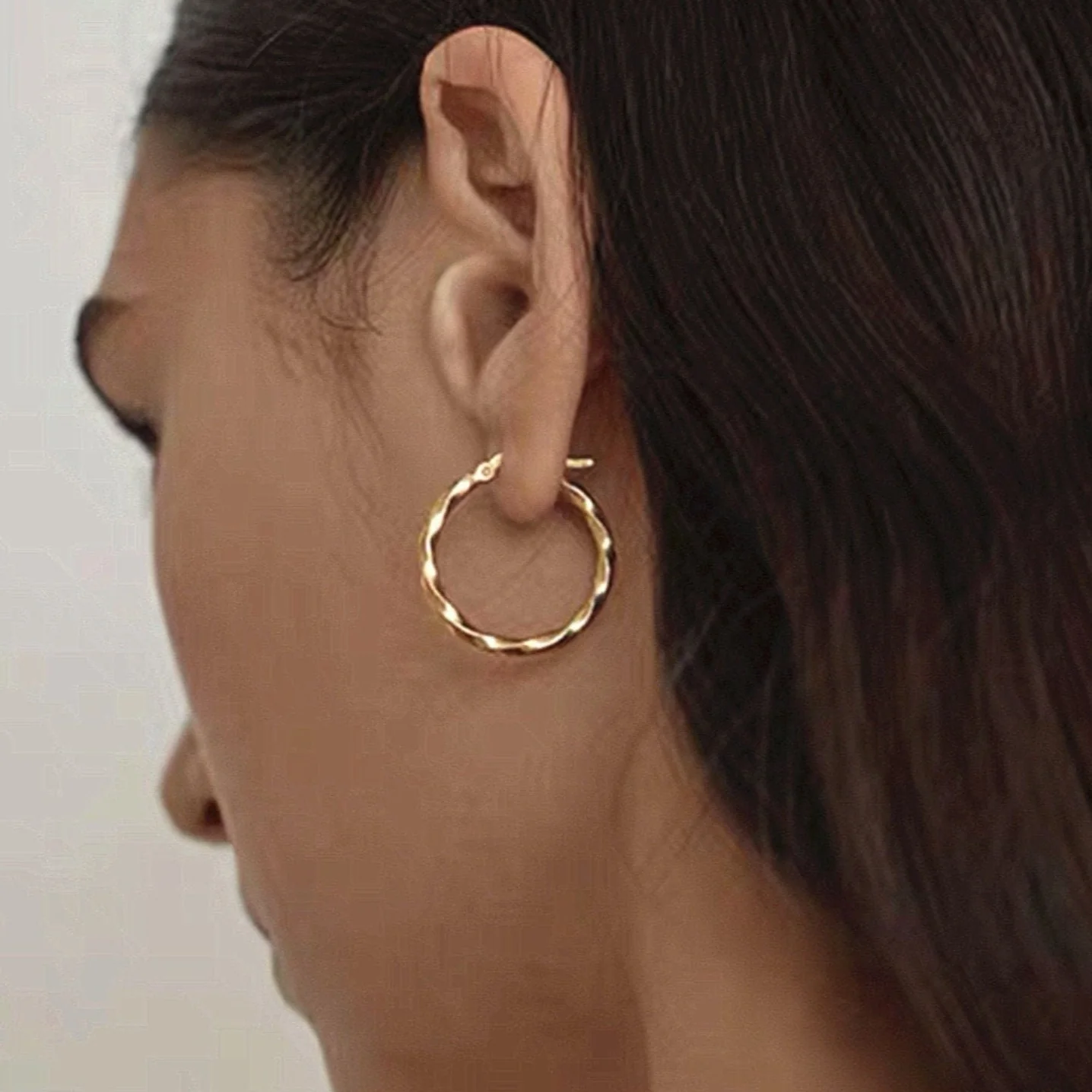 Boucles d’oreilles Créoles Cercle Torsadées