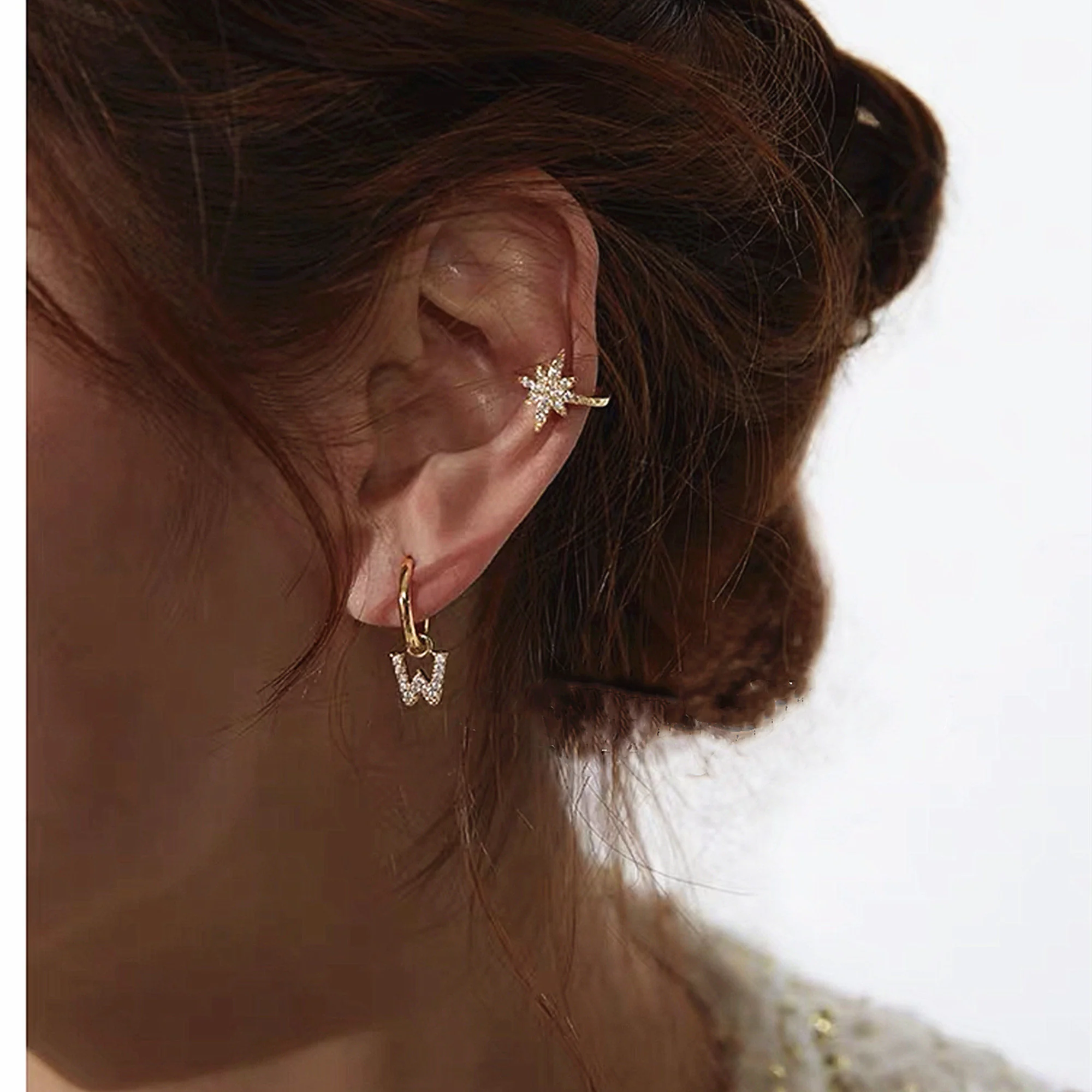 Boucle d’Oreilles Sans perçage Etoile du Nord – Image 2