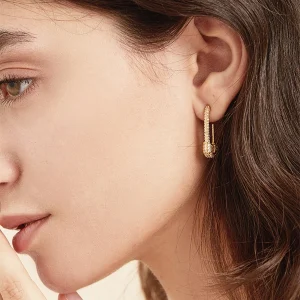 Boucles d’oreilles Créole Épingles à Nourrice Zircon