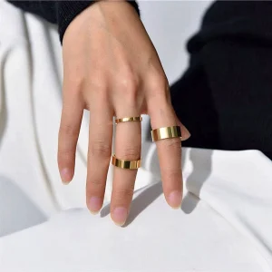 Bague Anneau Plate Large ou Fine