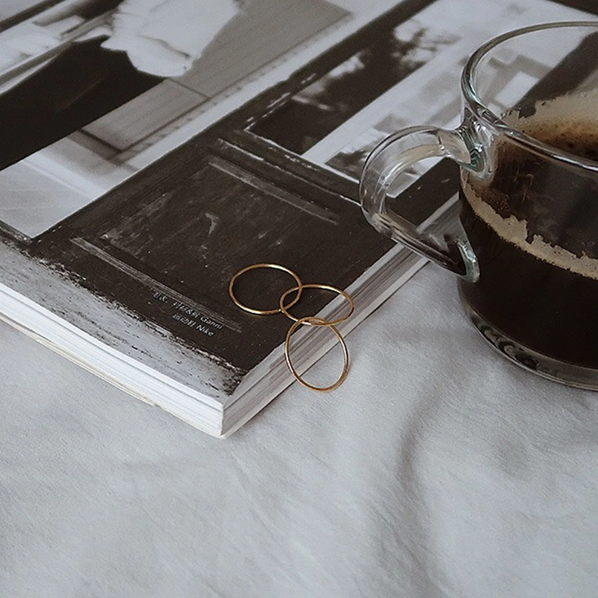 Bague Anneau Fine Triple Bandes – Image 7