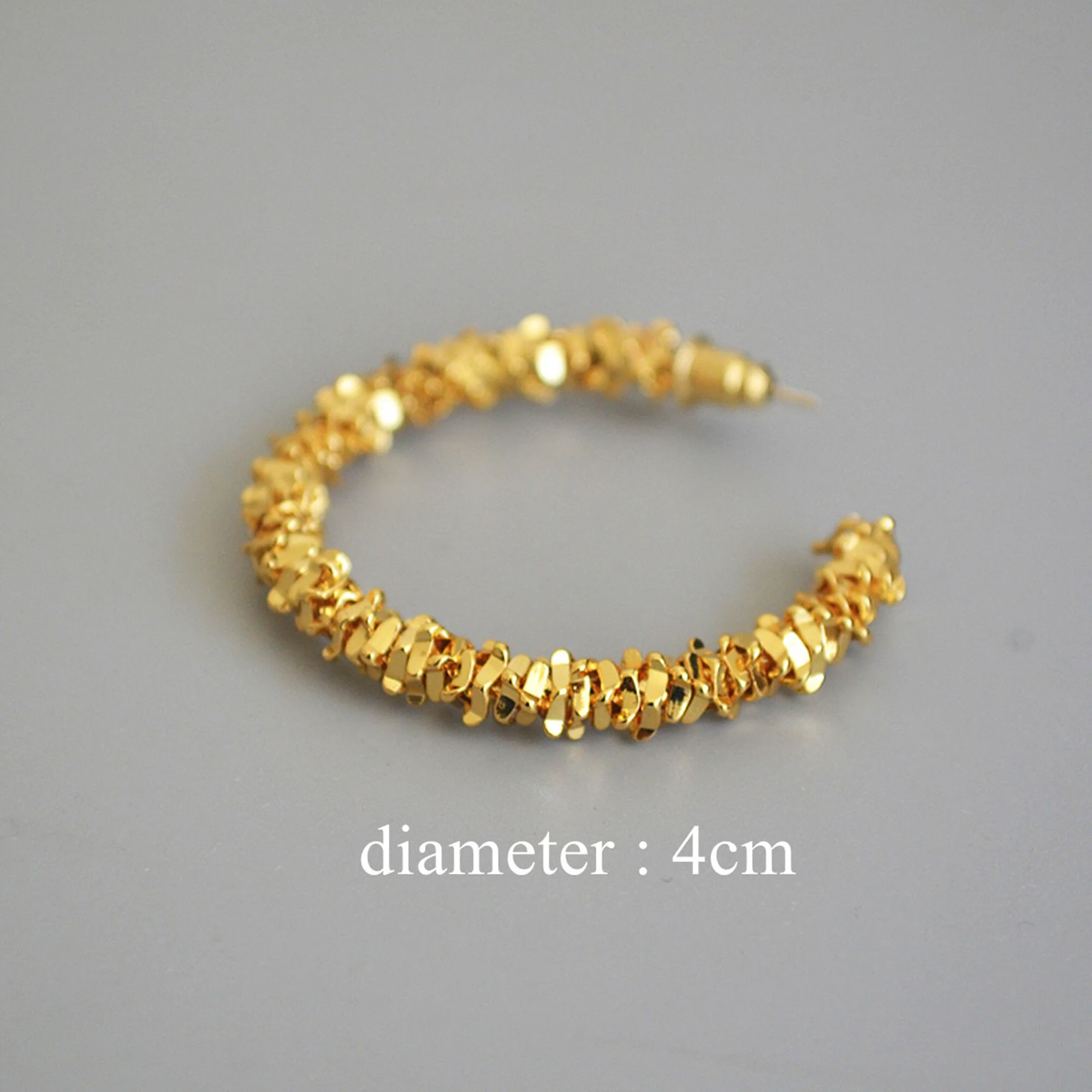 Boucles d'oreilles Créoles Torsadées Epaisses – Image 7