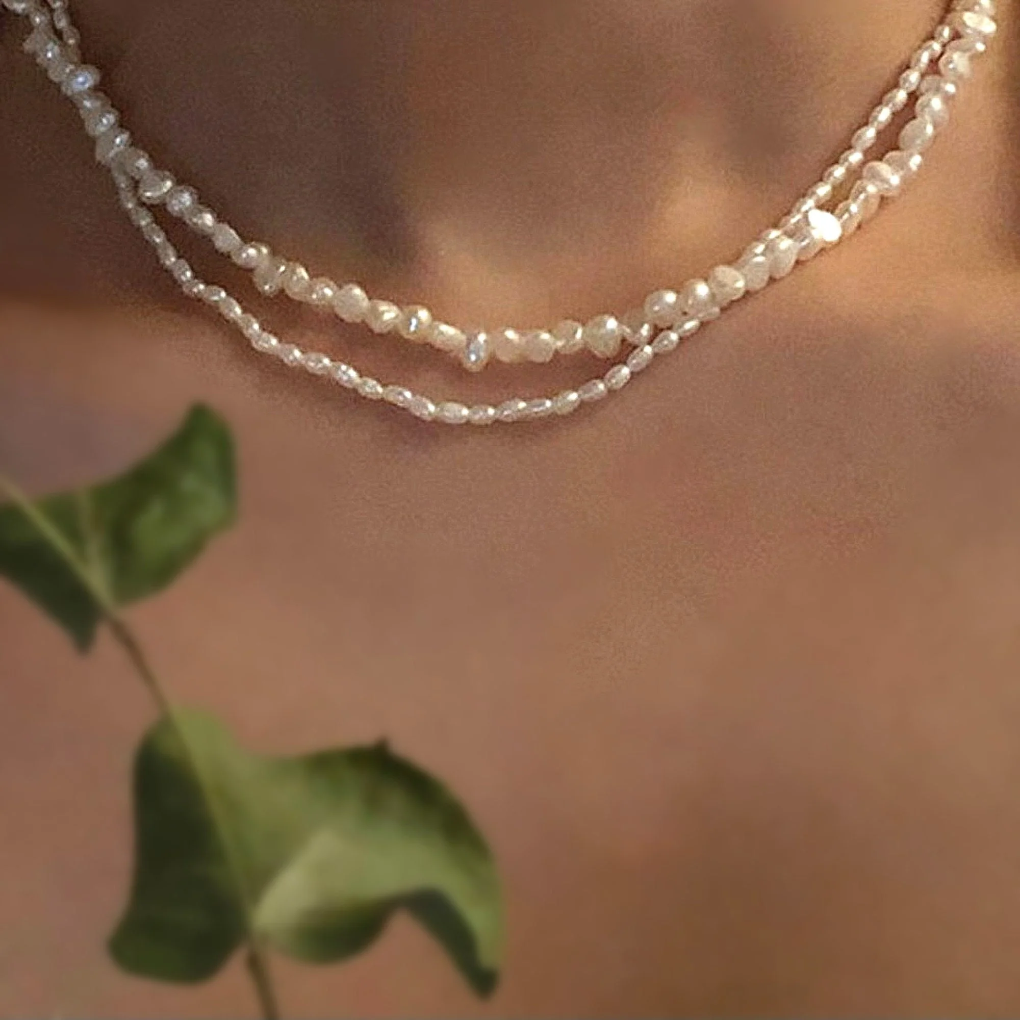 Collier Vraie Perle de Culture Blanche Ajustable