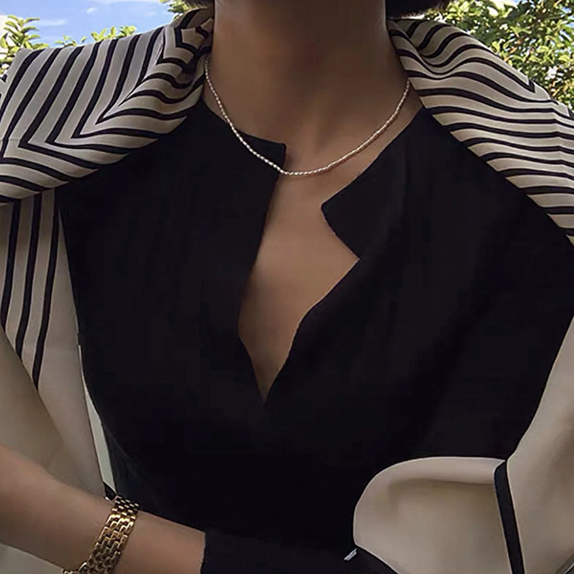 Collier Vraie Perle de Culture Blanche Ajustable – Image 3