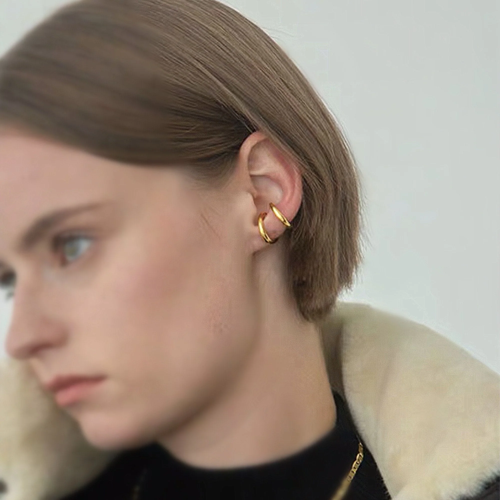 Boucle d'oreille Sans Perçage Simple et Epaisse – Image 2